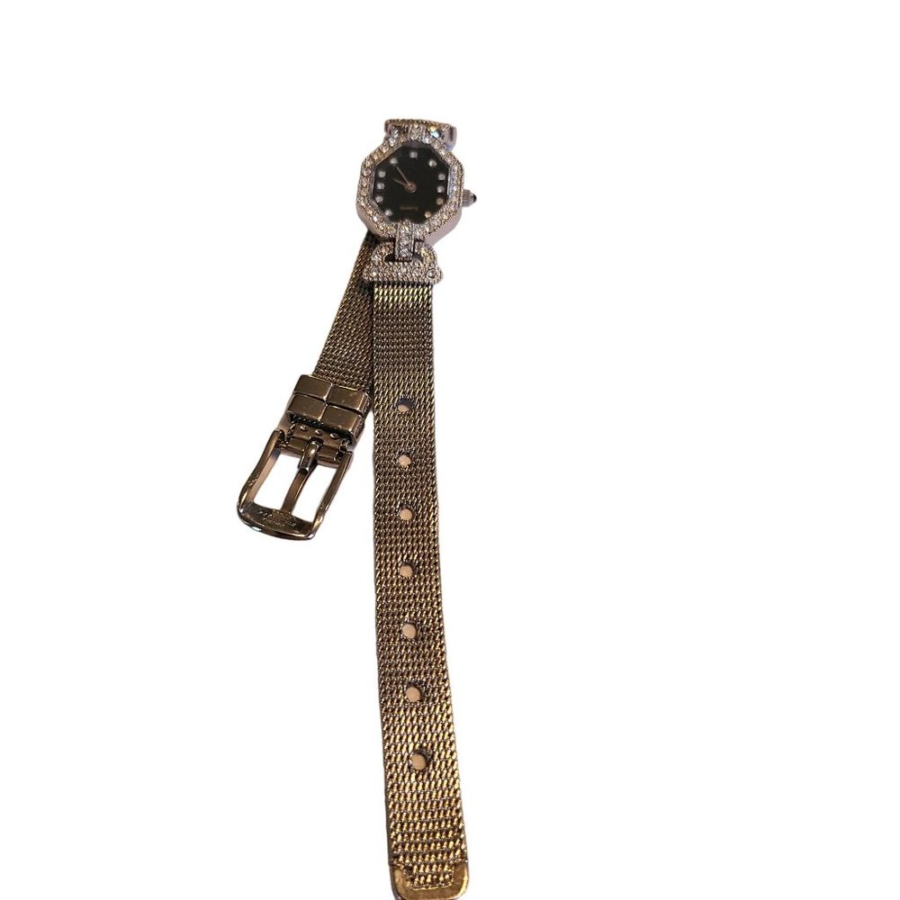 Avon ELIZABETH TAYLOR SILVER TONE LADIES WATCH MIDNIGHT ROMANCE - Picture 3 of 6